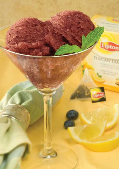 
Lemon-Blueberry Sorbet
 (Lipton Tea / The Spokesman-Review)