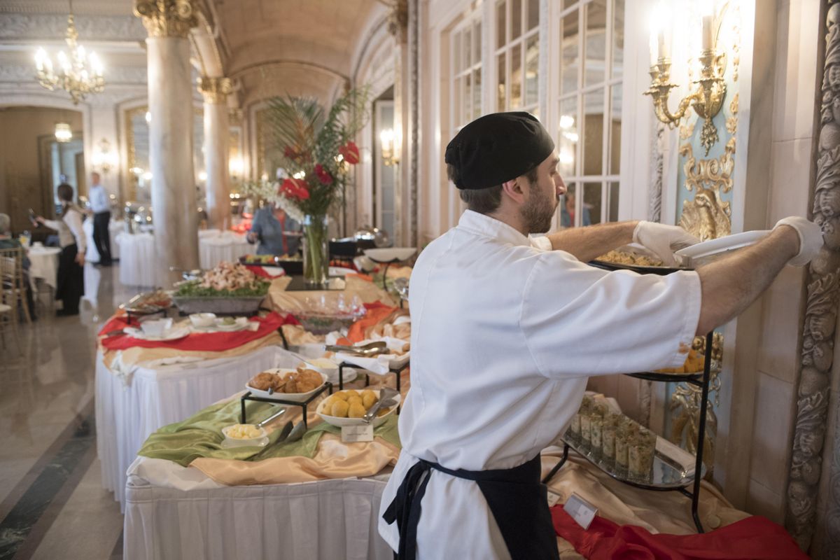 The Davenport Hotel's iconic Sunday Brunch May 7, 2017 The