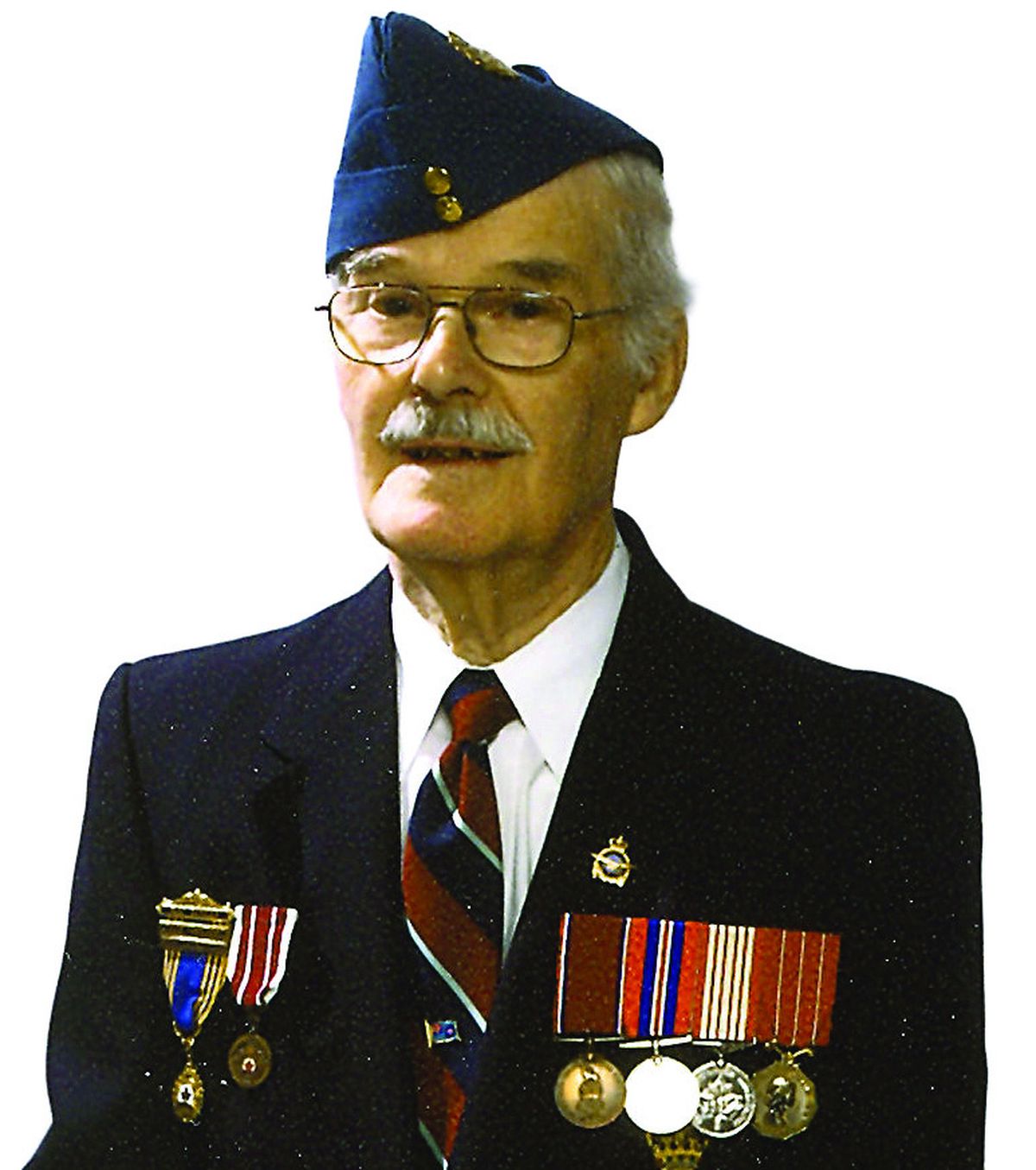 Carter, in this May 2012 photo, poses in his Royal Air Forces Association uniform. The British organization supports and cares for retired members of the air force.