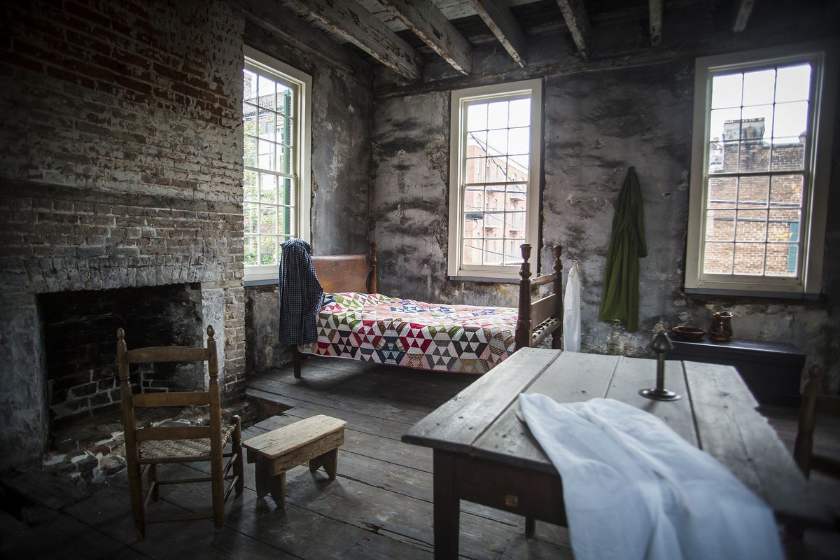 A bedroom for enslaved people is re-created at the Owens-Thomas House & Slave Quarters in Savannah, Ga.  (Molly Hayden/Telfair Museums)