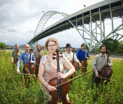The Portland Cello Project performs Wednesday at the Bing Crosby Theater.