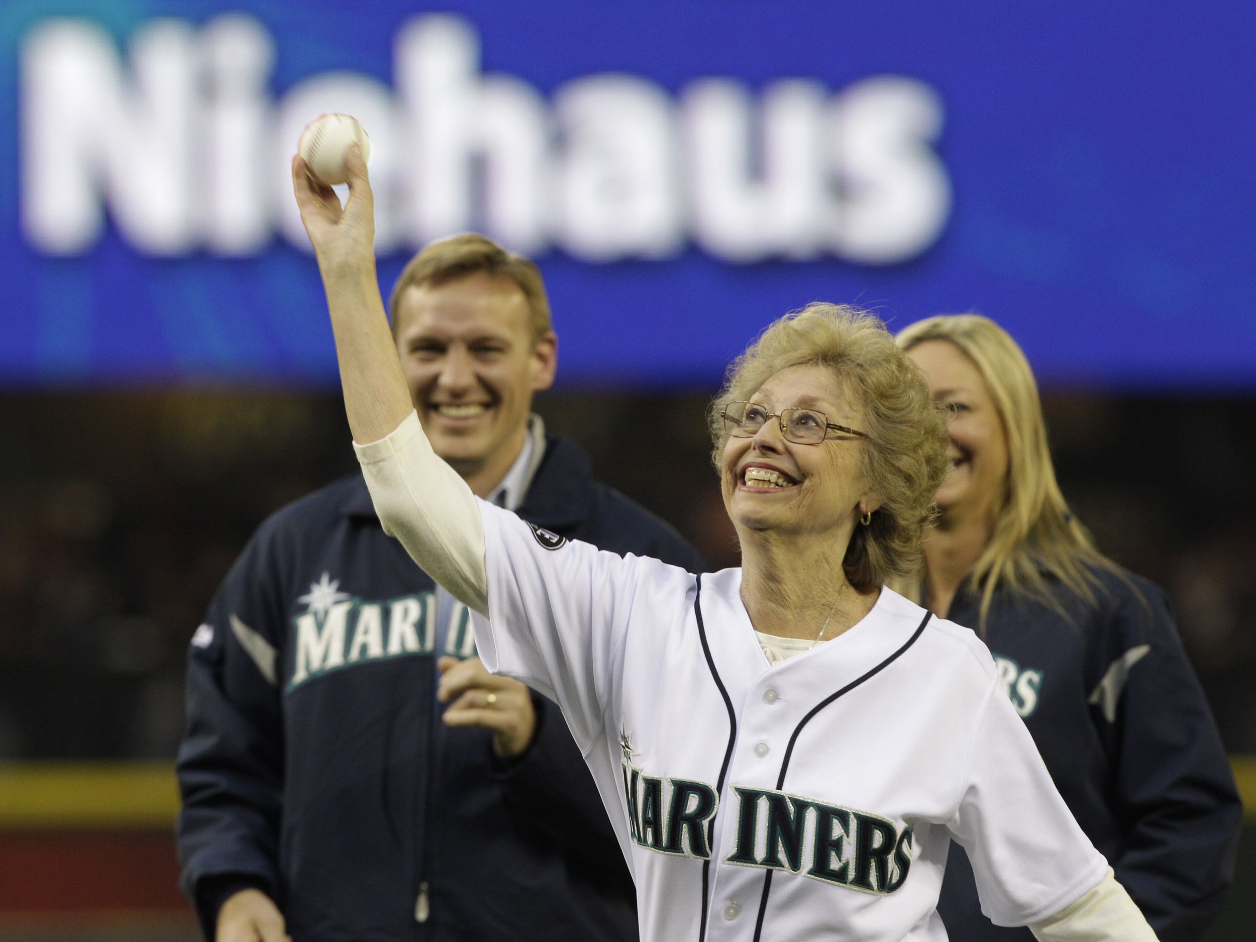 Macklemore performs his song My Oh My before Opening Night for the  Mariners in honor of Dave