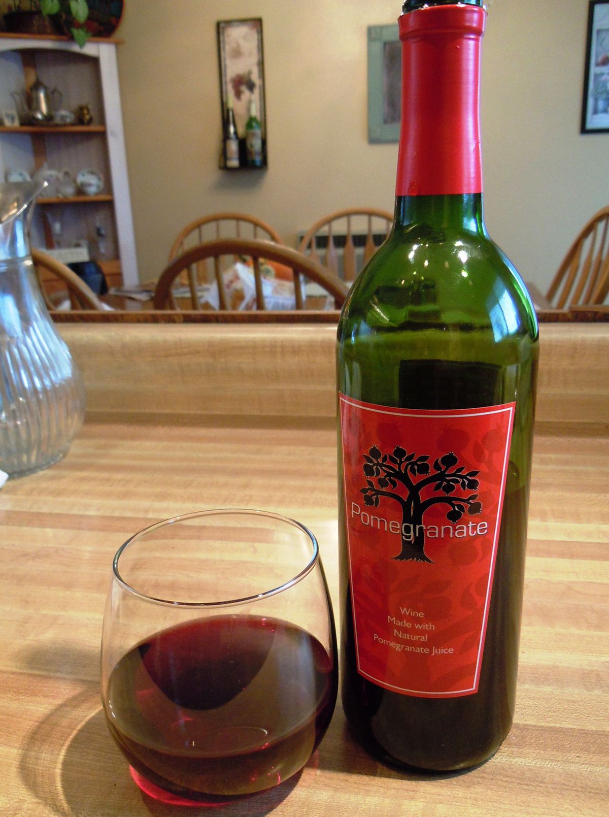 Drew Smith, wine steward for Spokane Wine Co. at Huckleberry’s Natural Market on the South Hill, recommends offering an array of wines with Thanksgiving dinner, including this surprising pomegranate wine.