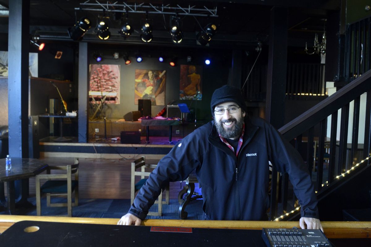 Dan Hoerner stands near the stage at the Big Dipper club at Second Avenue and Washington Street. He wants to open the Big Dipper again but has to install a sprinkler system and is trying to raise the money via Indiegogo. (Jesse Tinsley)