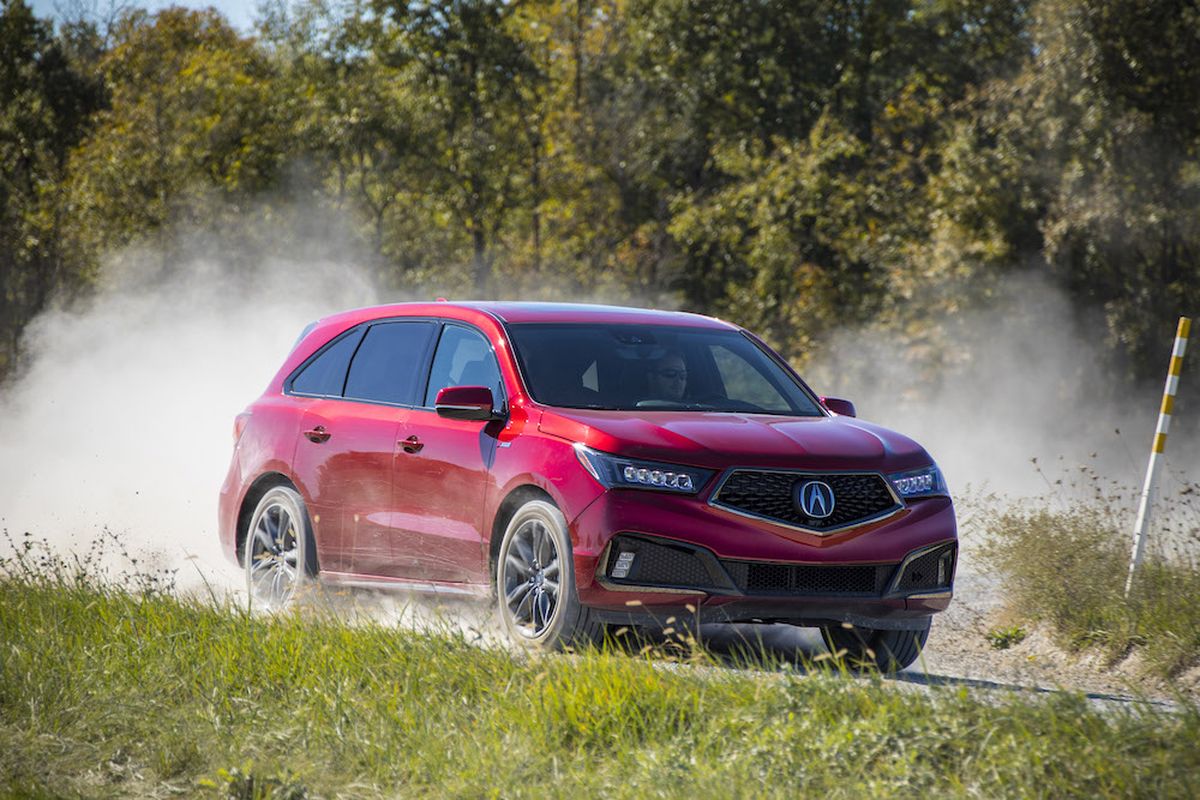 The MDX is built on a front-wheel-drive platform, with the torque-vectoring Super-Handling All-Wheel-Drive system available as a well-worth-it $2,000 option. (Acura)