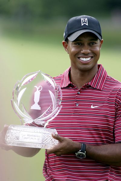 Tiger Woods broke out of a four-way tie to win the Memorial by a stroke over Jim Furyk. (Associated Press / The Spokesman-Review)