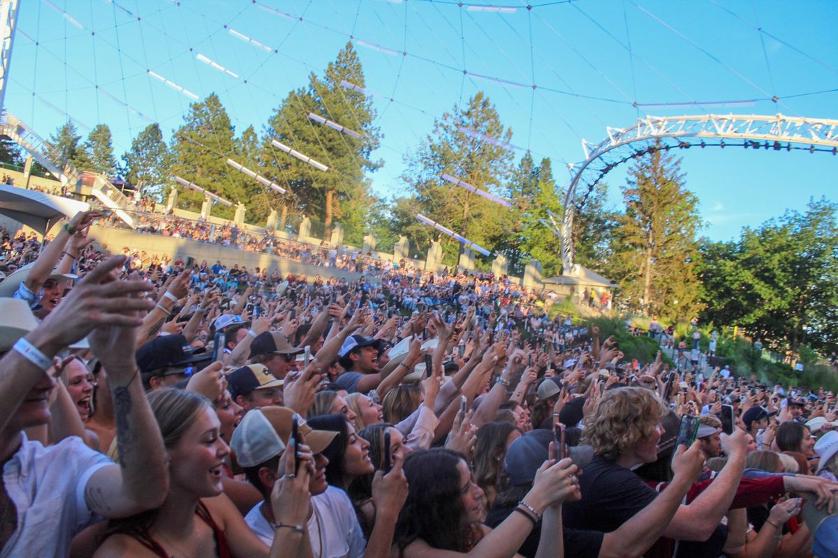 The excited Riverfront Pavilion crowd as Zach Bryan takes to the stage on Wednesday, July 13.   (Jordan Tolley-Turner/For The Spokesman-Review)