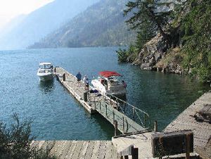 
Lake Chelan National Recreation Area has numerous boat-in campsites such as this one along the shores of the 55-mile-long lake. 
 (Rich Landers / The Spokesman-Review)