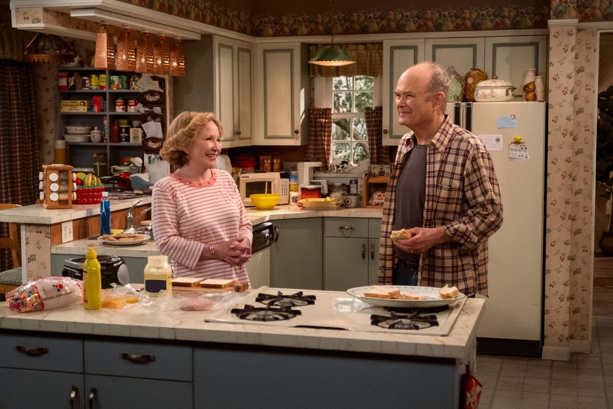 “That ’90s Show” features Debra Jo Rupp as Kitty Forman and Kurtwood Smith as Red Forman.  (PATRICK WYMORE/NETFLIX)