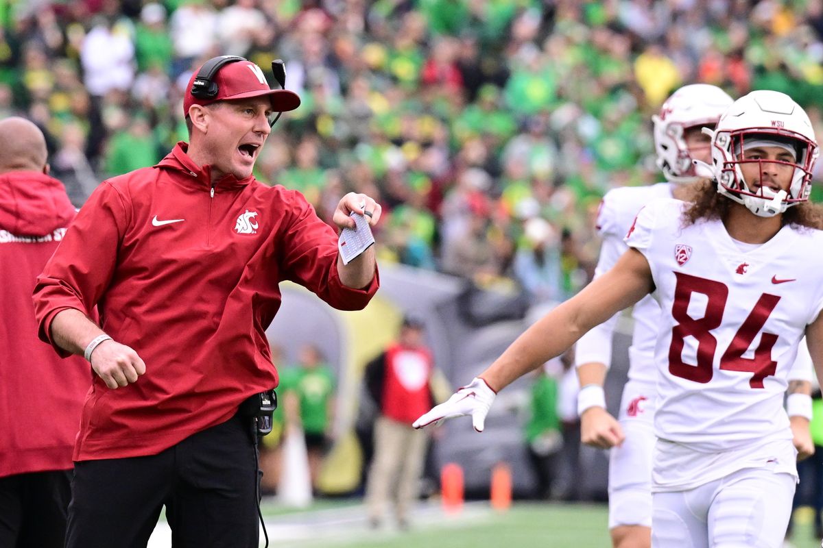 Washington State head coach Jake Dickert watches the offense during a fall practice last season. Dickert and the Cougars open spring camp on Tuesday.  (TYLER TJOMSLAND/THE SPOKESMAN-REVIEW)