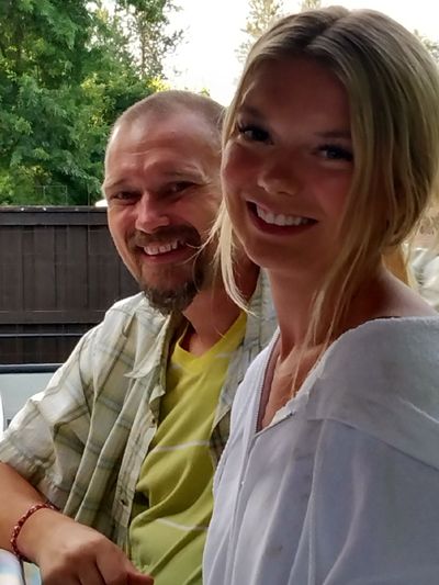 Maddie Mogen, 21, and her father, Ben Mogen, on July 4.  (Courtesy of Ben Mogen)