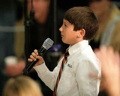 
Fourth-grader Bentley Durrett asks  Sen. John McCain a question at a town hall meeting Wednesday in Tyler, Texas. Associated Press
 (Associated Press / The Spokesman-Review)