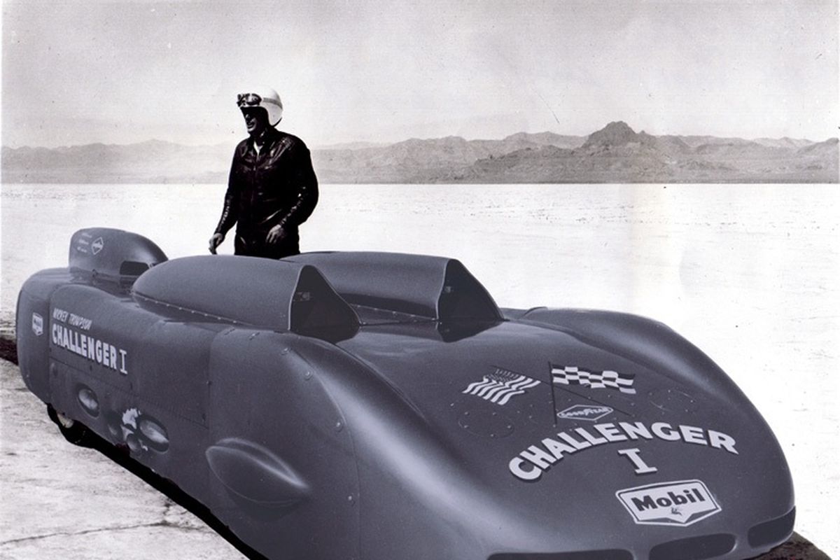 Mickey Thompson drove his four engine Pontiac powered Challenger 1 to a world record 406.6-mph at Bonneville back in 1960. (Mickey Thompson collection photo)