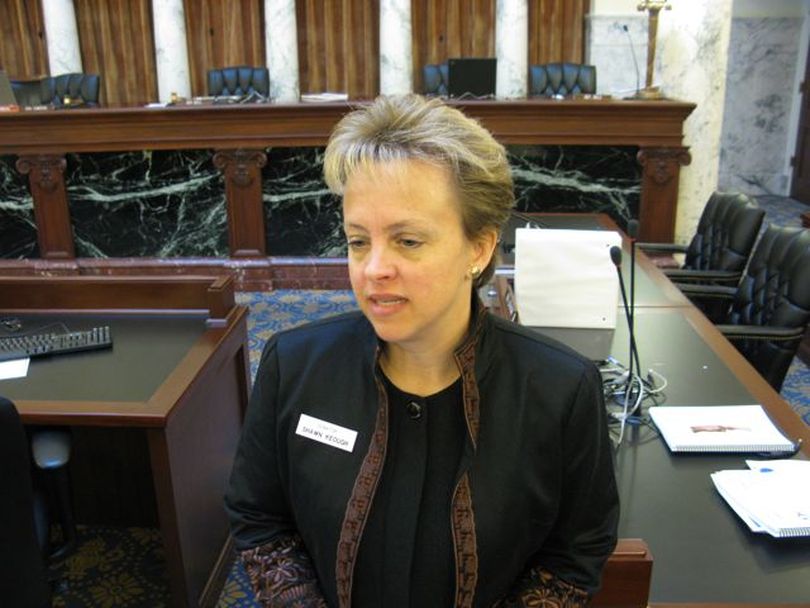 Sen. Shawn Keough, R-Sandpoint, said she thinks lawmakers should consider cutting their own health benefits just as the state has cut health benefits for other part-time state employees; lawmakers get full-time benefits, but are considered part-time. (Betsy Russell)