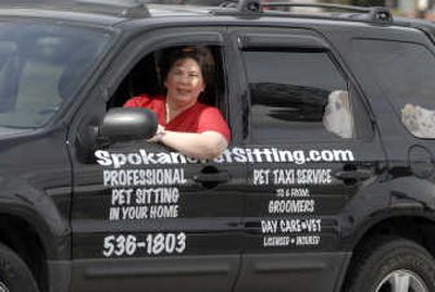 
Jenifer Wirz runs Spokane Pet Sitting and Pet Taxi Service. 
 (J. BART RAYNIAK / The Spokesman-Review)