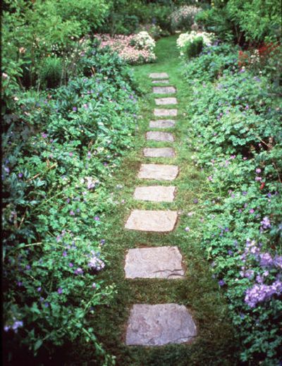 
A stone garden path provides a nice accent to backyard landscaping.
 (Christopher Baker photo / The Spokesman-Review)
