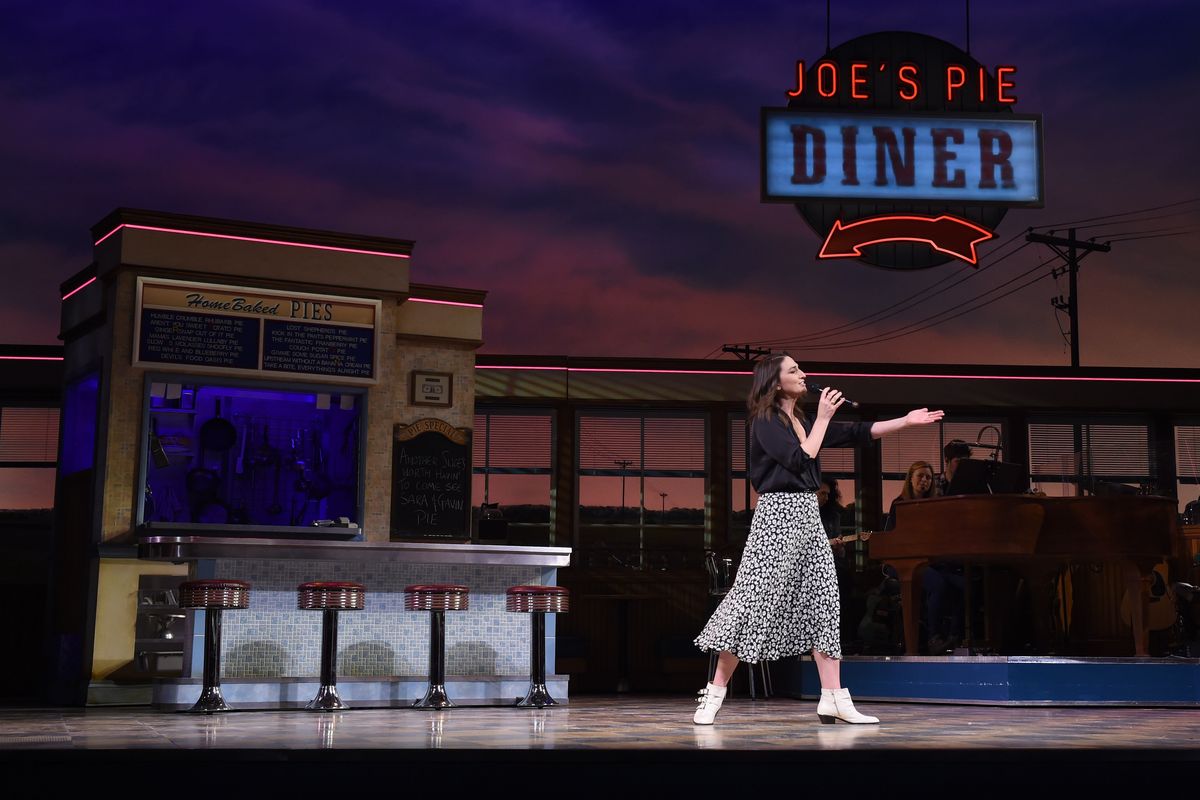 Sara Bareilles performs during the “Waitress” press launch at Adelphi Theatre on Jan. 20, 2020 in London.  (Getty Images)