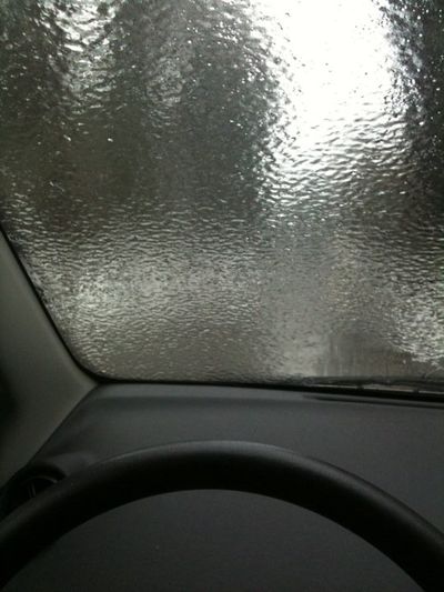 A look out my windshield on Friday morning Jan. 21, 2011 (Pia Hallenberg)