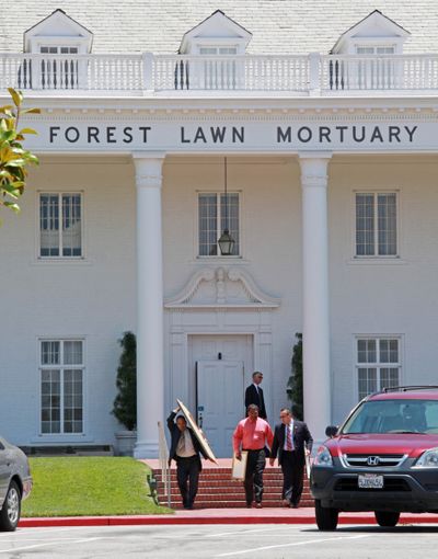 Burial at Forest Lawn Cemetery in Los Angeles will run you $825,000 for a premium plot. (Associated Press)