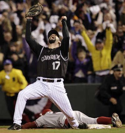 
Todd Helton and Colorado are waiting for the World Series. Associated Press
 (Associated Press / The Spokesman-Review)