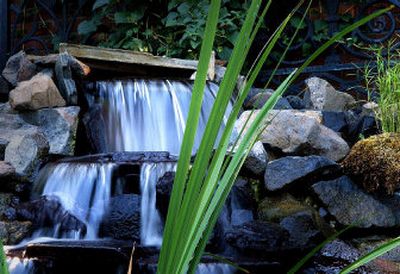 
Gerding backyard includes water features.
 (The Spokesman-Review)