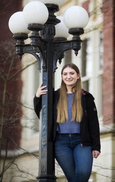 Lewis and Clark senior Jennifer Bashoor approaches hard work with a positive attitude, her guidance counselor said. (Colin Mulvany / The Spokesman-Review)