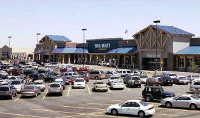 
The Wal-Mart Supercenter pictured in Centennial, Colo., shows a different approach to the broken-plane façade.
 (The Spokesman-Review)