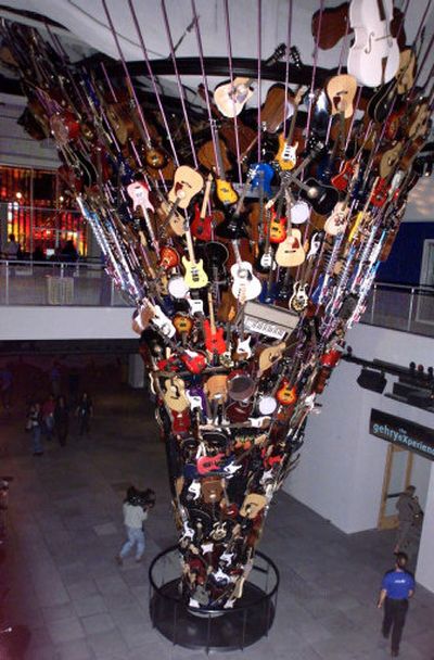 
Experience Music Project is Microsoft co-founder Paul Allen's shrine to rock 'n' roll. This is the museum's Roots and Branches exhibit. It holds 500 guitars timed to play music.
 (File photos / The Spokesman-Review)
