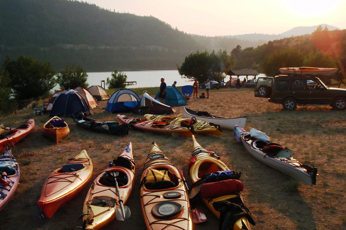 A past stop on the Spokane River Forum is the Blue Creek Overnight paddle camp on Spokane Tribal lands. Brian Crossley, Spokane Tribe of Indians Fisheries and a SRF Board member, helps organize the effort.   (Ken Brown / Courtesy Spokane River Forum)