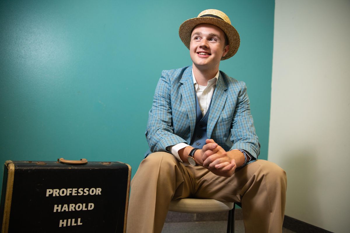 Brady Magruder, a 17-year-old senior at University High School, has been involved in theater, including year-round local theater productions, since eight grade. Here he poses in costume on July 21, 2018 at the CYT studios in Spokane. He will play traveling salesman Harold Hill in the upcoming CYT production of "The Music Man." (Libby Kamrowski / The Spokesman-Review)