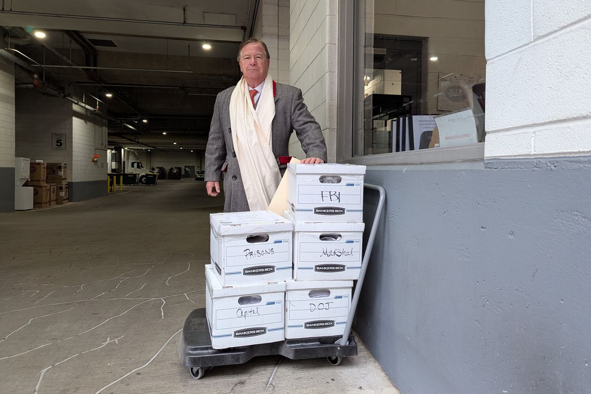 Mark McCloskey. MUST CREDIT: Zoe Tillman/Bloomberg  (Zoe Tillman/Photographer: Zoe Tillman/Bloomb)