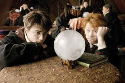 Daniel Radcliffe as Harry Potter and Rupert Grint as Ron Weasley in