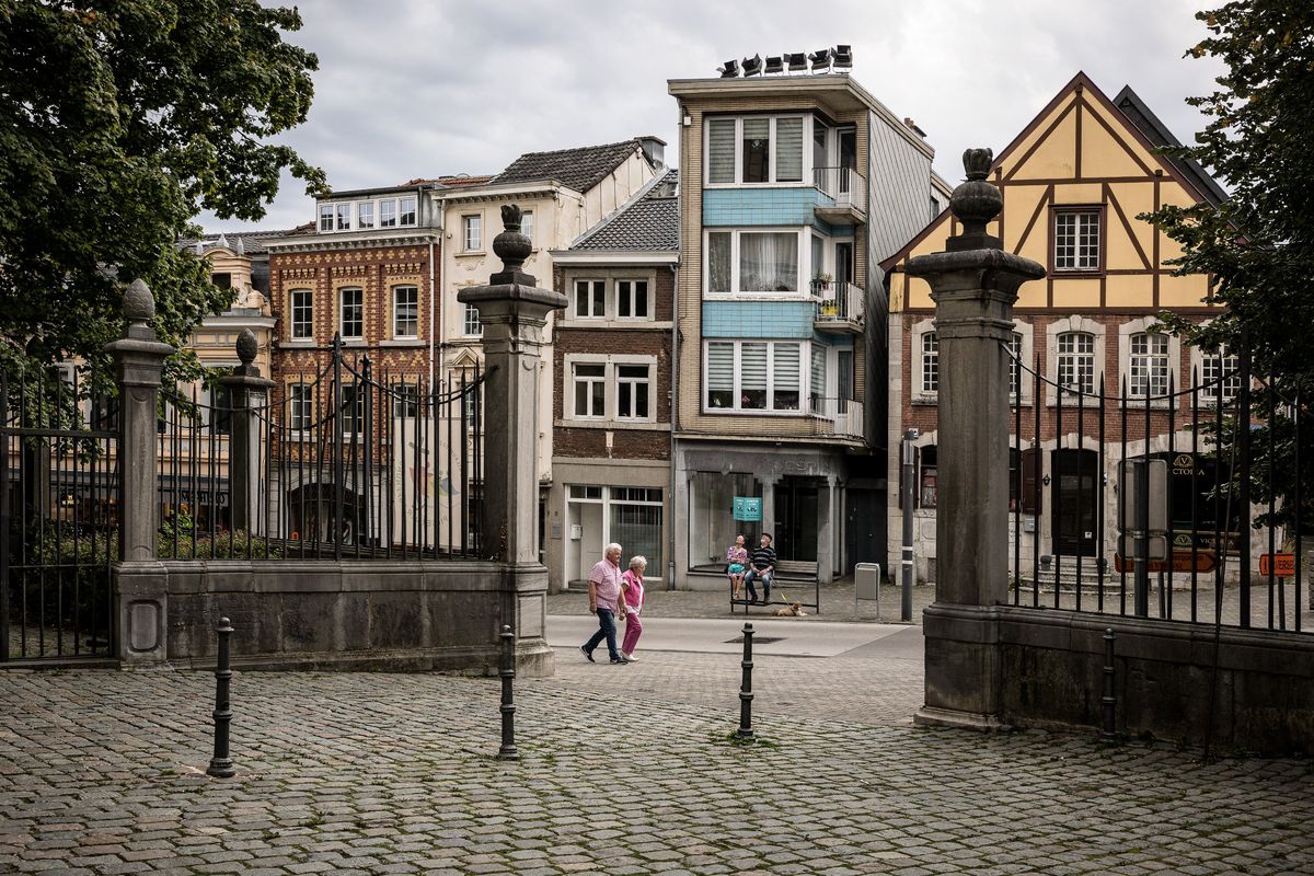 People walk in the center of Eupen, Belgium, on Sept. 20. The project, known as the Ostbelgien Model, began six years ago as part of an initiative to increase trust in government. Surveys indicate that dissatisfaction with democracy is increasing in many wealthier nations. (VALENTIN BIANCHI/New York Times)