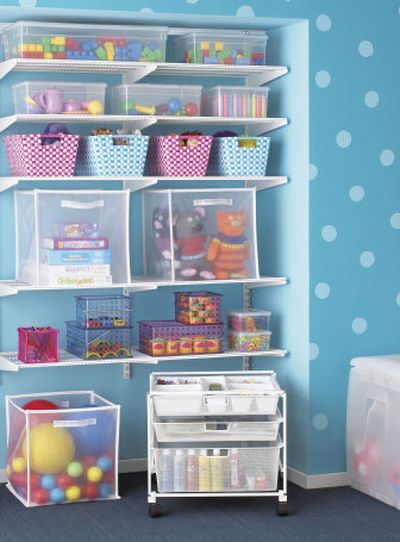 
Taking the doors off the closet and using shelves and containers to neatly store items can help eliminate clutter.Associated Press
 (Associated Press / The Spokesman-Review)