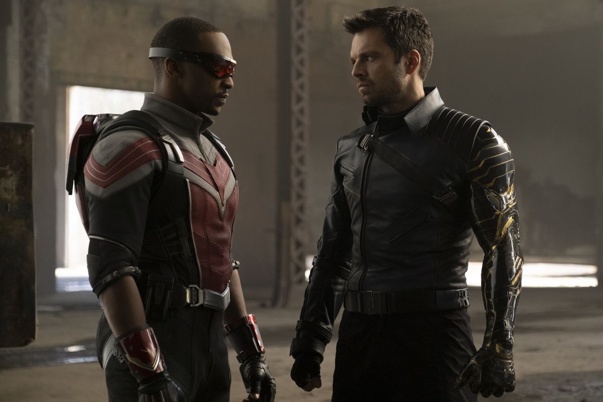Anthony Mackie and Sebastian Stan in “The Falcon and the Winter Soldier.”  (Chuck Zlotnick/Marvel Studios)