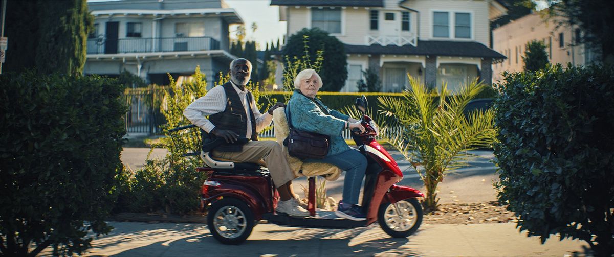 Richard Roundtree, left, and June Squibb in "Thelma."  (Magnolia Pictures)