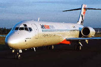 
The 717, which seats 100, is Boeing's smallest passenger plane. 
 (Associated Press / The Spokesman-Review)