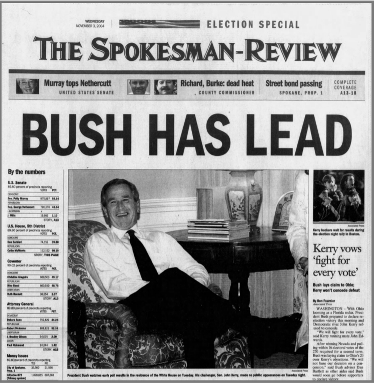 Spokane newspapers announce Presidential election results Oct. 14