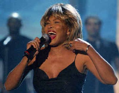 
Tina Turner performs a song during the German television show 