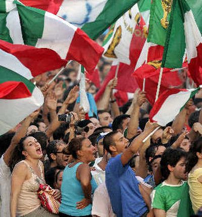 
Fans welcome the World Cup champion Italian national team to a celebration at Rome's Circus Maximus on Monday. 
 (Associated Press / The Spokesman-Review)