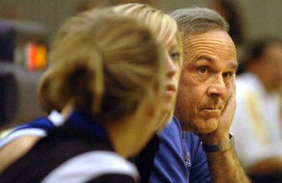 
Girls basketball coach Dale Poffenroth is back on the bench at Coeur d'Alene after having heart surgery in September. 
 (Jesse Tinsley / The Spokesman-Review)