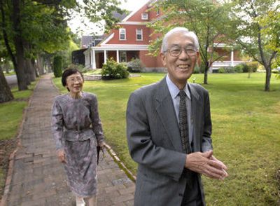 
Hiroshi Takaoka and his wife, Michiko, are leaving Mukogawa Fort Wright Institute after 16 years. 
 (Dan Pelle / The Spokesman-Review)