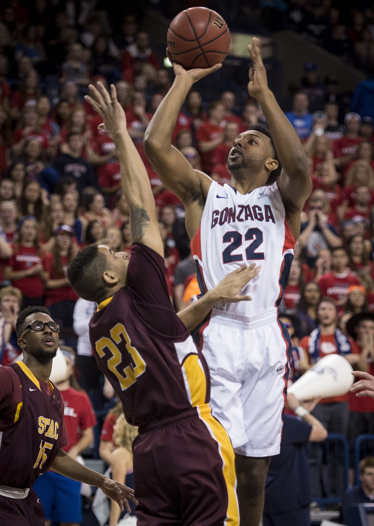 Gonzaga senior Byron Wesley, who played for three different coaches at USC, came to Gonzaga as graduate transfer. (Colin Mulvany)