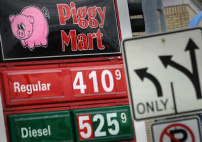 
The Conoco Piggy Mart in downtown Spokane broke the $4-per- gallon barrier on Monday.
 (Rajah Bose / The Spokesman-Review)