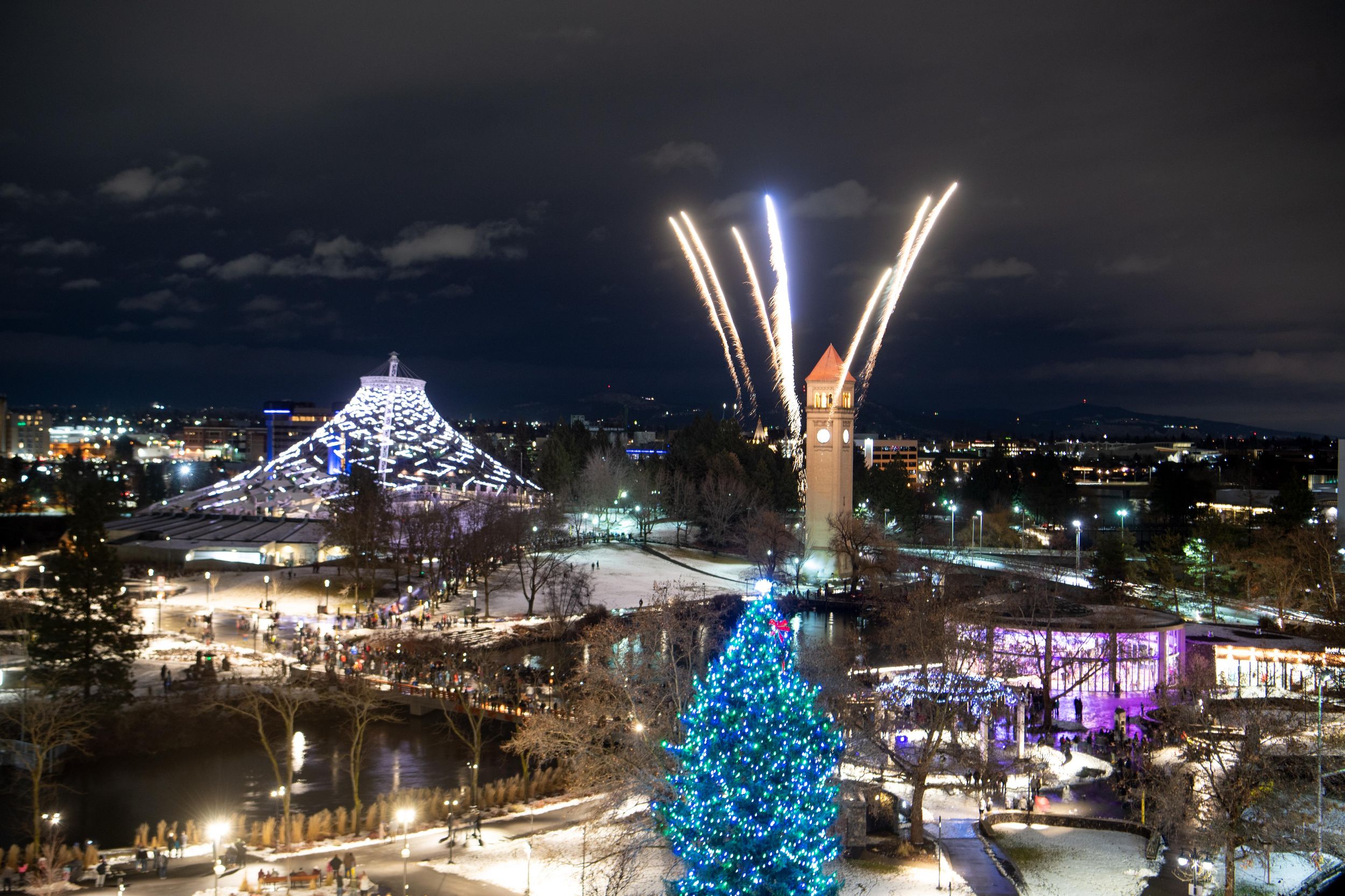New Year's Eve fireworks in Riverfront Park Dec. 31, 2019 The