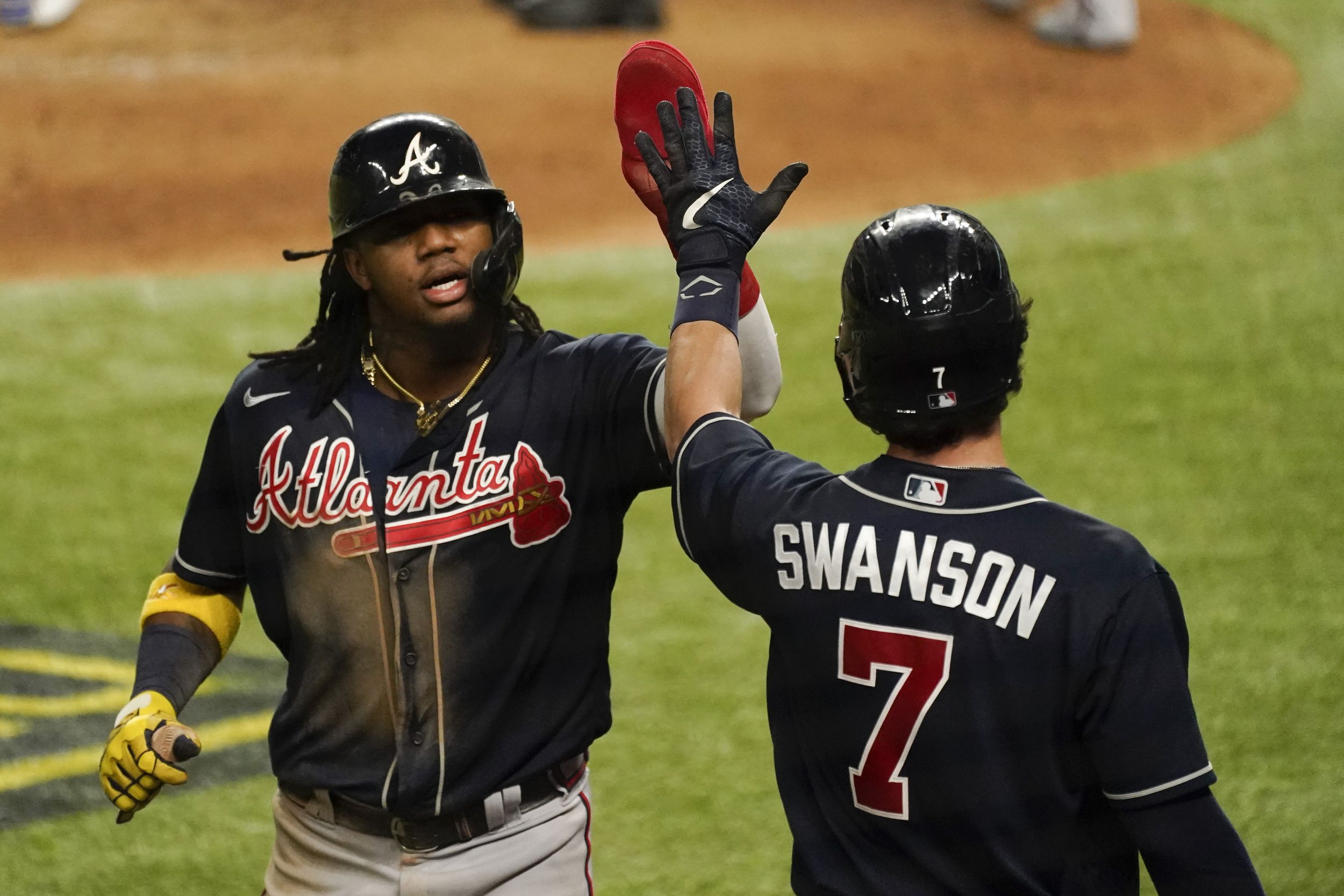 Freeman, Albies Homer Again, Braves Hang on for 2-0 NLCS Lead – NBC 5  Dallas-Fort Worth