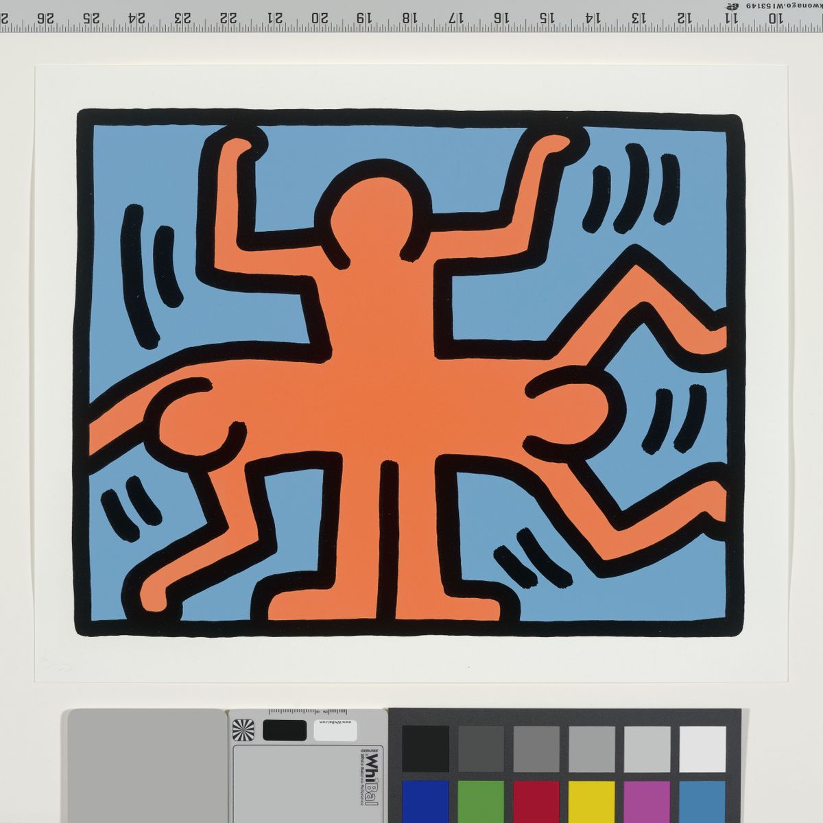 Keith Haring’s “Pop Shop VI,” from the collection of the Jordan Schnitzer Family Foundation, is part of the MAC’s “Pop Power From Warhol to Koons” exhibit.  (Keith Haring Foundation)