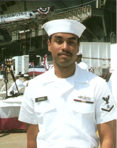 U.S. Navy Petty Officer 3rd Class Johann Gokool, here in an undated photo, was aboard the USS Cole when suicide bombers attacked the ship on Oct. 12, 2000.  (Associated Press)