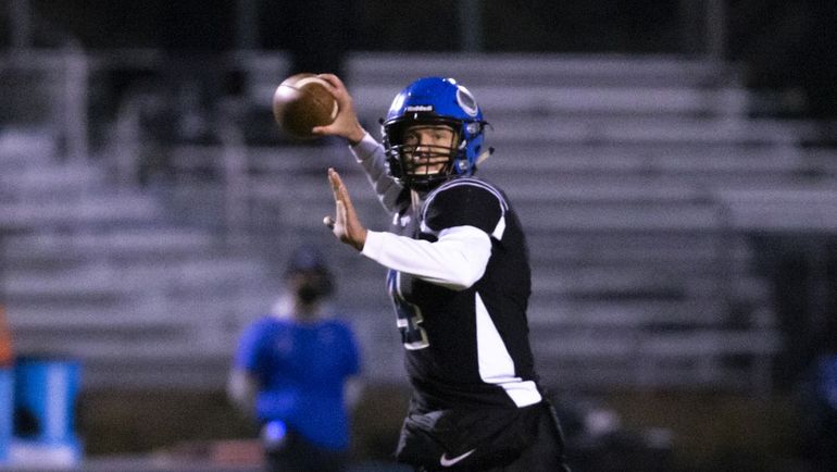 Coeur d’Alene senior quarterback Jack Prka, throwing during the 5A State quarterfinal against Timberline on Nov. 6, was selected Inland Empire League 5A Most Valuable Player. (Cheryl Nichols/For The Spokesman-Review)