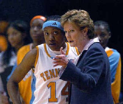 
Tennessee head coach Pat Summitt equals coach Dean Smith's for victories. 
 (Associated Press / The Spokesman-Review)